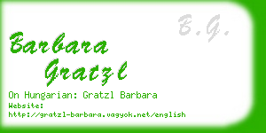 barbara gratzl business card